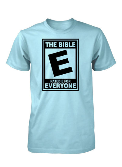 The Bible Rated E Everyone Christian T-Shirt for Men