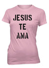 Jesús Te Ama Camiseta Cristiana Talla Juvenil