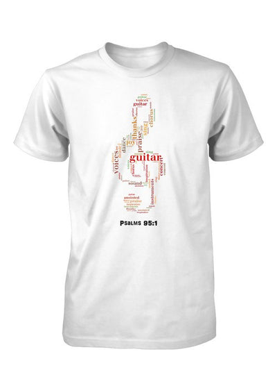 Praise God Worship Sing To The Lord Music Treble G Clef Christian T-shirt for Men