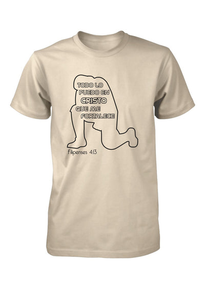 Todo Lo Puedo En Cristo Que Me Fortalece Filipenses Camiseta Cristiana