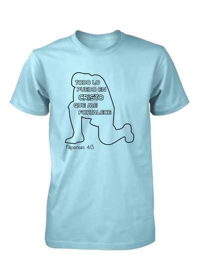 Todo Lo Puedo En Cristo Que Me Fortalece Filipenses Camiseta Cristiana
