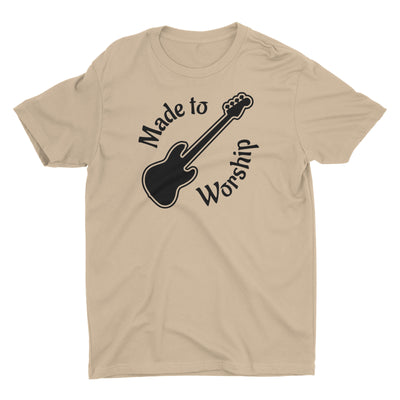 Made To Worship Bass Player Music Worshiper Band Christian T-Shirt for Men