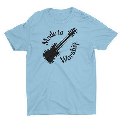 Made To Worship Bass Player Music Worshiper Band Christian T-Shirt for Men