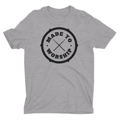 Made To Worship Drums Drummer Music Worshiper Band Christian T-Shirt for Men