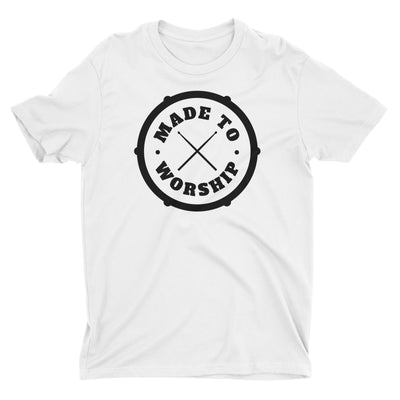 Made To Worship Drums Drummer Music Worshiper Band Christian T-Shirt for Men