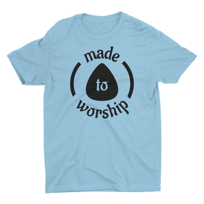 Made To Worship Lead Guitar Player Guitarist Music Worshiper Band Christian T-Shirt for Men