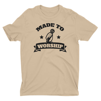 Made To Worship Lead Singer Vocals Music Worshiper Band Christian T-Shirt for Men