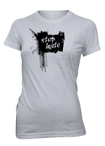 Stop Hate No Hate Peace Love T-Shirt for Juniors