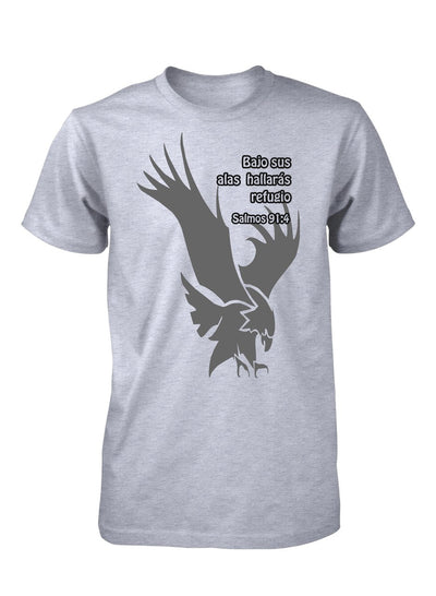Cobertura de Dios Camiseta Cristiana Para Hombres en Heather Grey | Aprojes