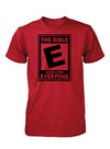 The Bible Rated E Everyone Christian T-Shirt for Men