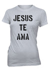 Jesús Te Ama Camiseta Cristiana Talla Juvenil