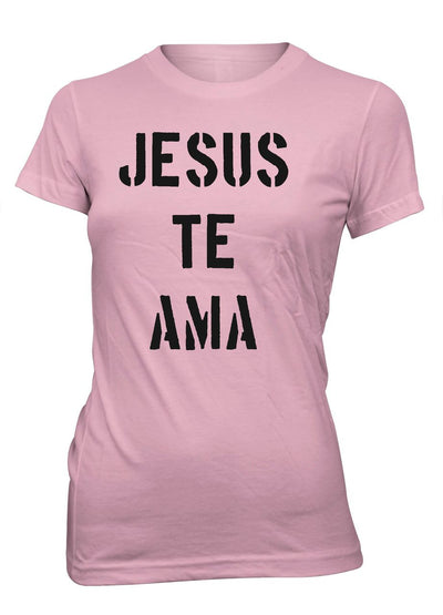 Jesús Te Ama Camiseta Cristiana Talla Juvenil