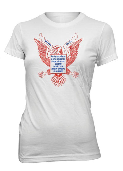 Renovar Fuerzas Aguila Isaias Versiculo Biblia Camiseta Cristiana Talla Juvenil
