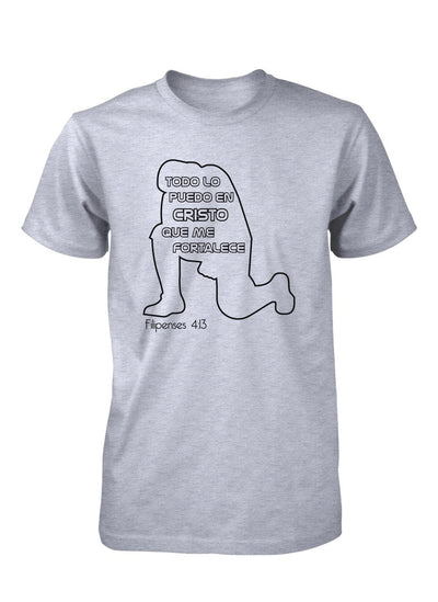 Todo Lo Puedo En Cristo Que Me Fortalece Filipenses Camiseta Cristiana