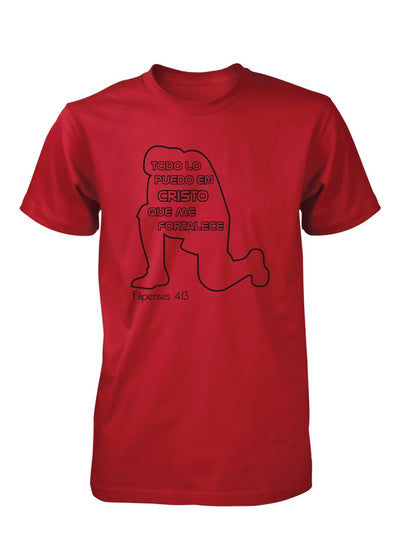 Todo Lo Puedo En Cristo Que Me Fortalece Filipenses Camiseta Cristiana