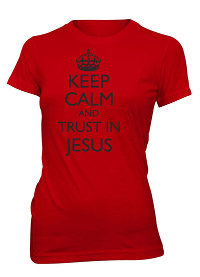 Keep Calm Trust in Jesus Faith God Christian T-shirt for Juniors