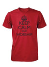 Keep Calm And Worship Music Band God Jesus Christian T-Shirt for Men