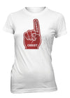 Jesus Christ #1 Number 1 Foam Finger Sports Fan Christian T-shirt for Juniors