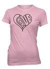 Love Heart Valentine's Day God Christian T-Shirt for Juniors