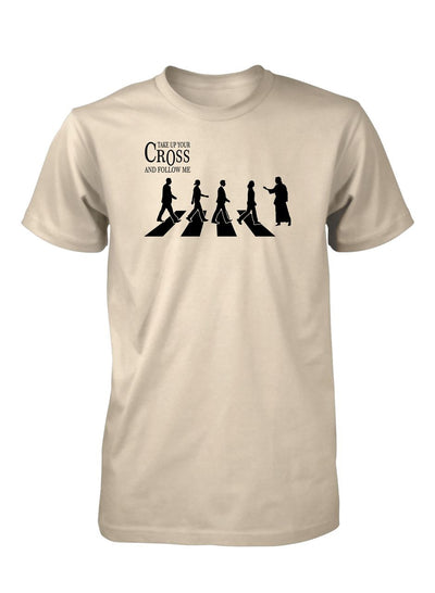 Take Your Cross Follow Me Abbey Road Christian T-shirt for Men
