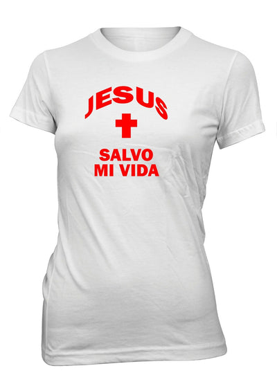 Jesús Salvador Vida Salvavidas Camiseta Cristiana Talla Juvenil