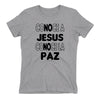 Conoce a Jesús Conoce la Paz Camiseta Cristiana Para Mujeres en Gris | Aprojes