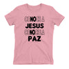 Conoce a Jesús Conoce la Paz Camiseta Cristiana Para Mujeres en Rosado | Aprojes