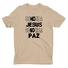 Conoce a Jesús Conoce la Paz Camiseta Cristiana Para Hombres en Beige | Aprojes