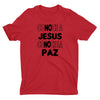 Conoce a Jesús Conoce la Paz Camiseta Cristiana Para Hombres en Rojo | Aprojes