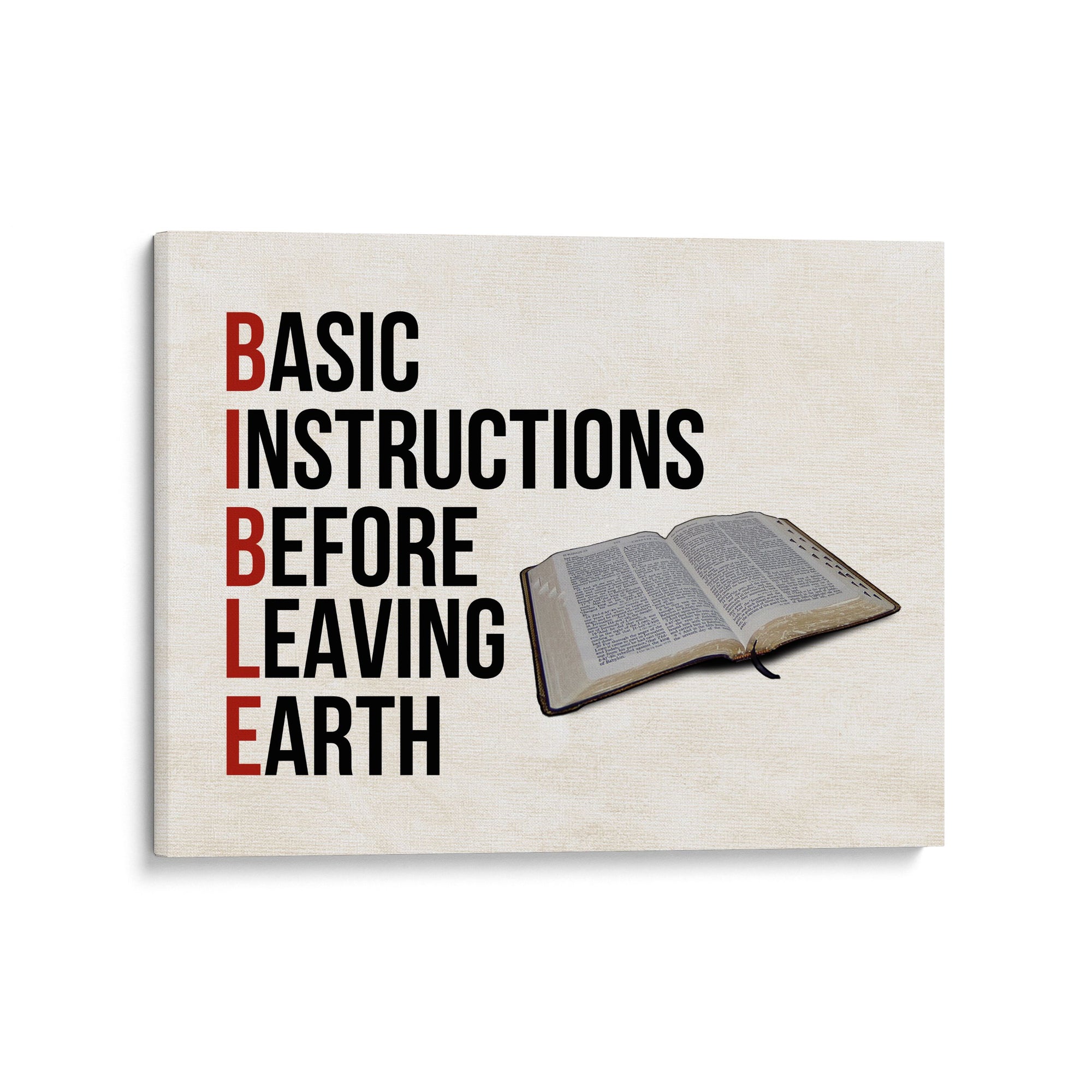 Bible Acrostic Canvas Wall Art - Christian Home Decor - 16"x12"