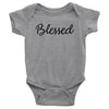 Blessed Baby Heather Grey Bodysuit | Christian Baby Gifts | Aprojes