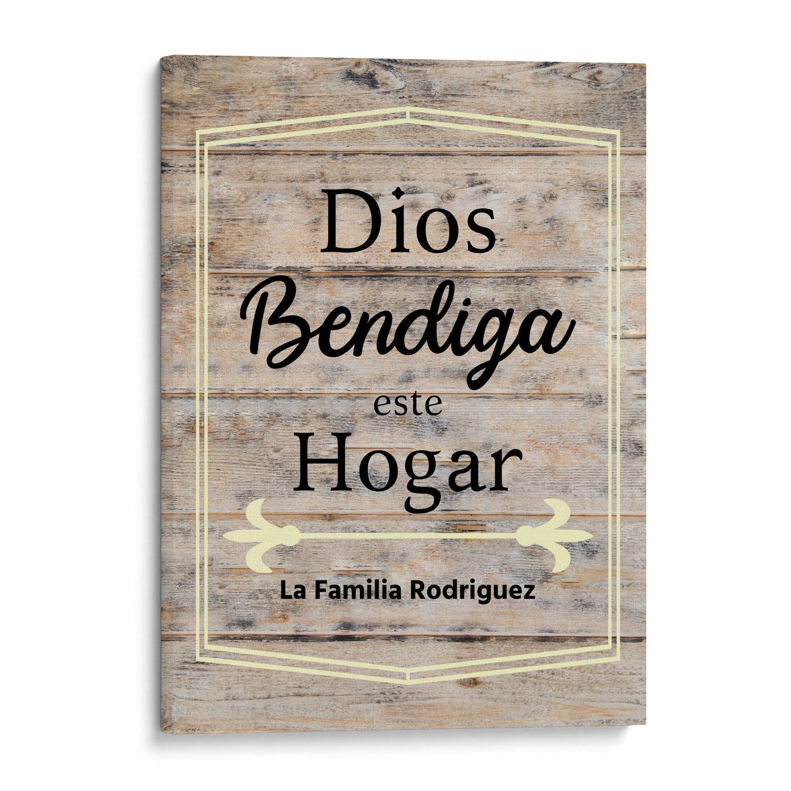 Dios Bendiga Este Hogar Cuadro Cristiano Personalizado - Canvas