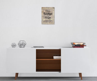 Dios Bendiga Este Hogar Cuadro Cristiano Personalizado - Canvas