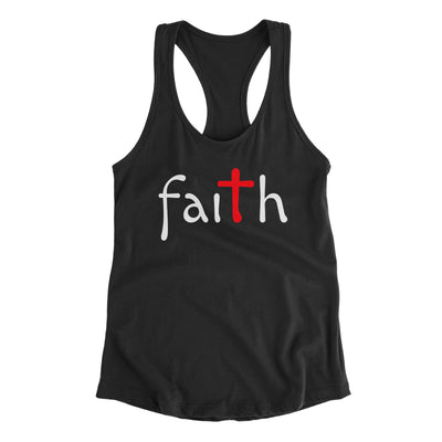 Faith Black Tank Top for Women | Christian Workout Tanks | Aprojes