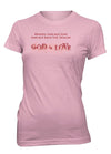 God is Love Heart Valentine's Day Christian T-shirt for Juniors