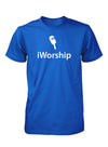 iWorship Praise God Microphone Mic Sing Music Christian Tshirt for Men