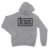Jesus Cross Hoodie Christian Sweatshirt in Heather Gray | Aprojes