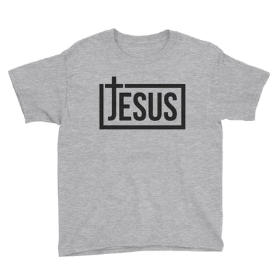 Jesus Heathery Grey Tshirt for Kids | Christian T Shirts | Aprojes
