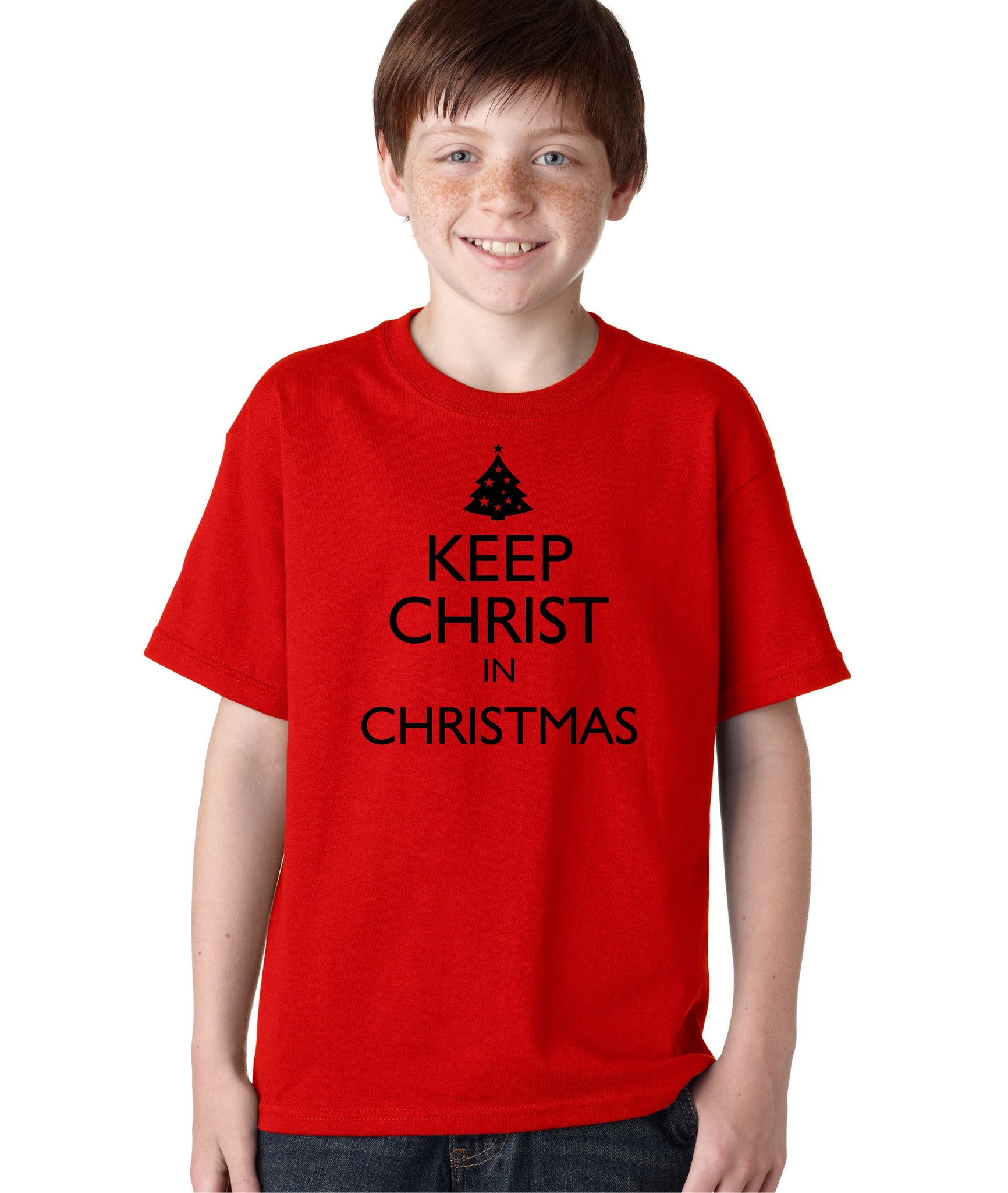 Keep Christ in Christmas Jesus Christian Tee T-Shirt for Kids