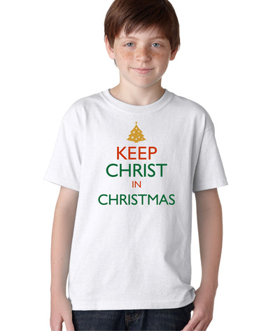 Keep Christ in Christmas Jesus Christian Tee T-Shirt for Kids