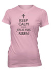 Keep Calm Jesus Has Risen Easter Christian T-shirt for Juniors