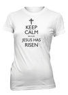 Keep Calm Jesus Has Risen Easter Christian T-shirt for Juniors