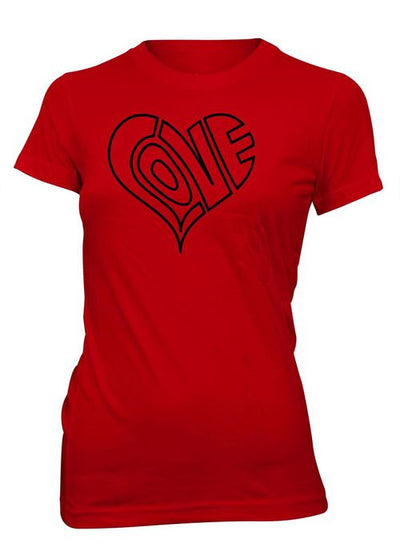 Love Heart Valentine's Day God Christian T-Shirt for Juniors