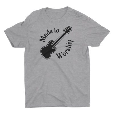 Made To Worship Bass Player Music Worshiper Band Christian T-Shirt for Men