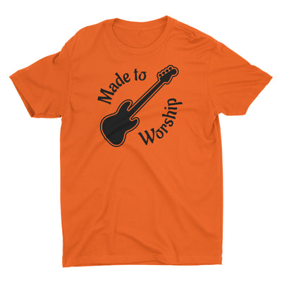 Made To Worship Bass Player Music Worshiper Band Christian T-Shirt for Men
