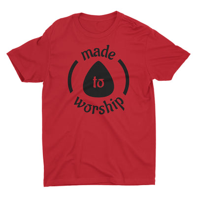 Made To Worship Lead Guitar Player Guitarist Music Worshiper Band Christian T-Shirt for Men