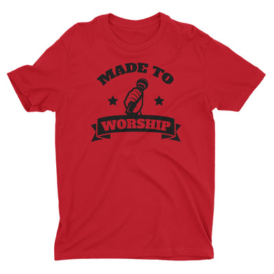 Made To Worship Lead Singer Vocals Music Worshiper Band Christian T-Shirt for Men