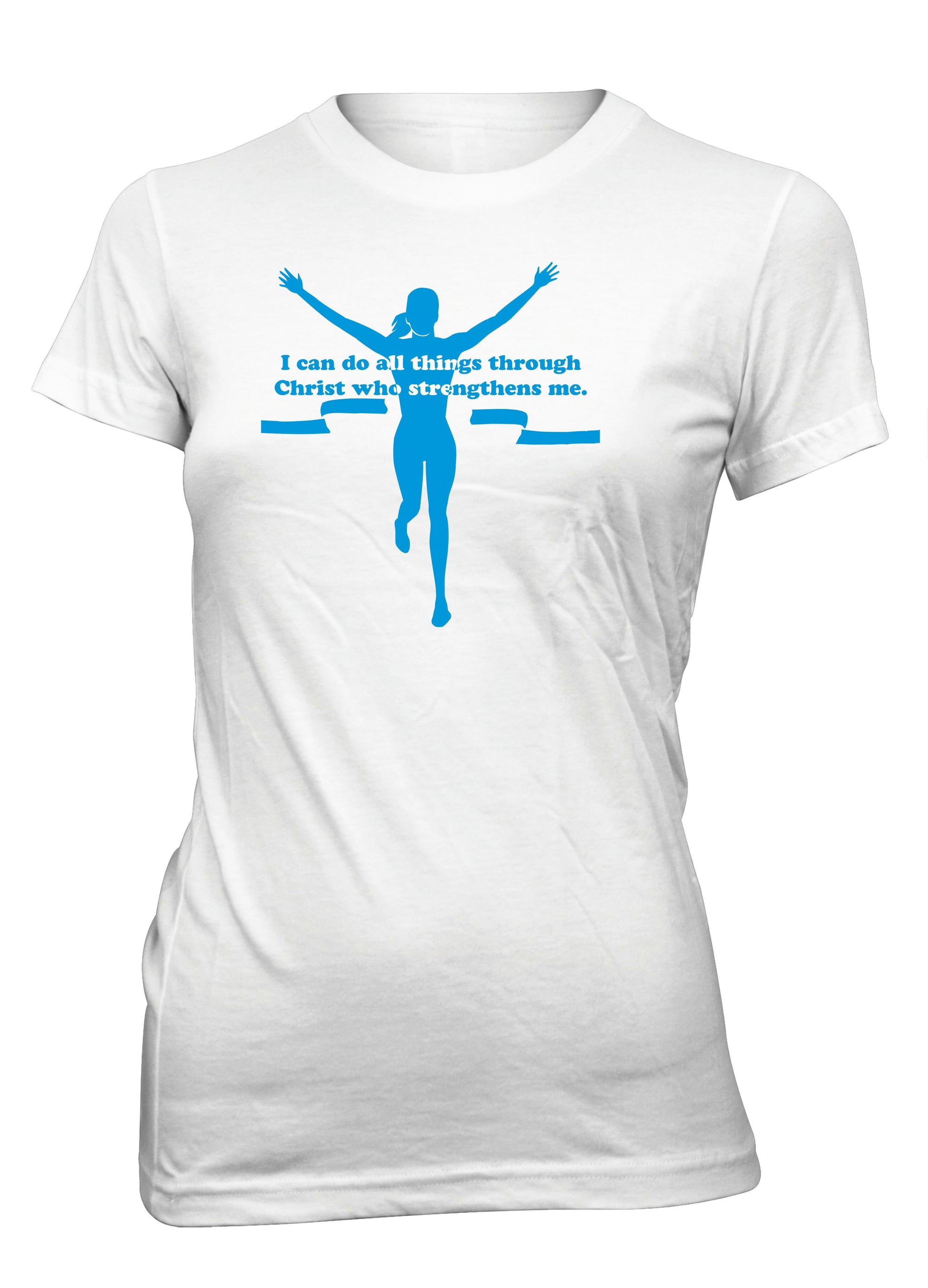 I Can Do All Things Through Christ Marathon Race Christian T-Shirt for Juniors