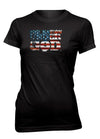 One Nation Under God America Patriot Pledge Of Allegiance USA Flag T-shirt for Juniors