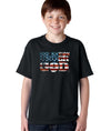 One Nation Under God America Patriot Pledge Of Allegiance USA Flag T-shirt for Kids